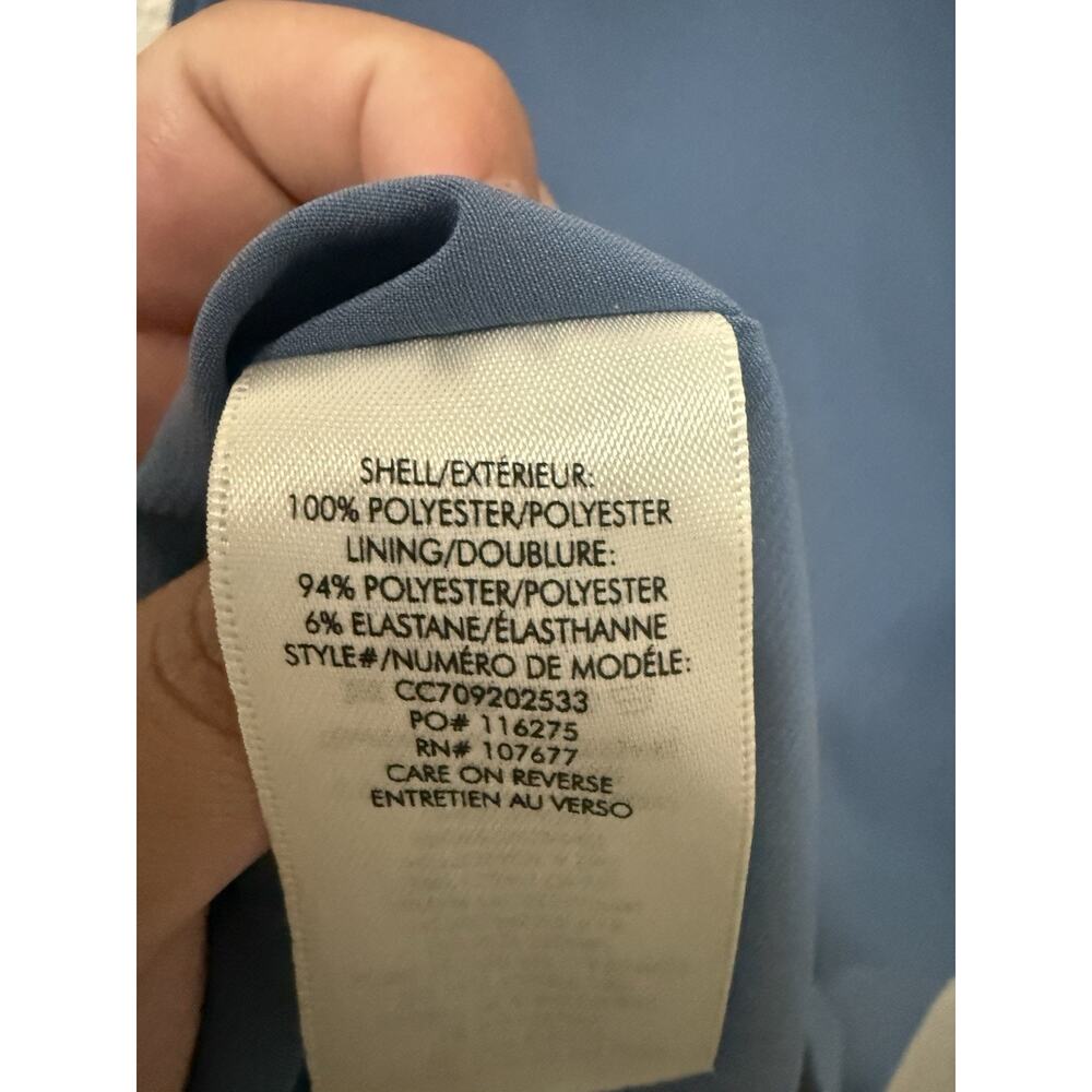 Alice+Olivia Womens Clive Sleeveless Blue Asymmetrical Ruffled Mini Dress Size 2 - Picture 6 of 9